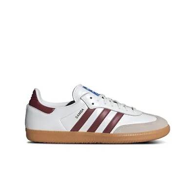 Adidas Originals Samba OG (WHITE/COLLEGIATE BURGUNDY/GUM 3) Men's Shoes IF3813 • $109.99