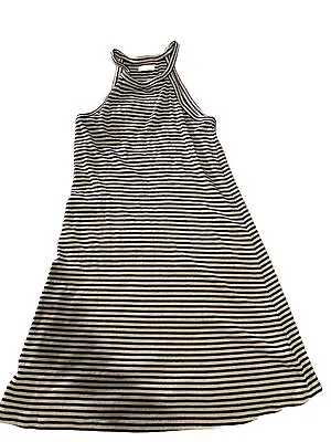 Madewell District Navy Striped 90s Style Ribbed Tank Dress Women’s Size Small • £14.48