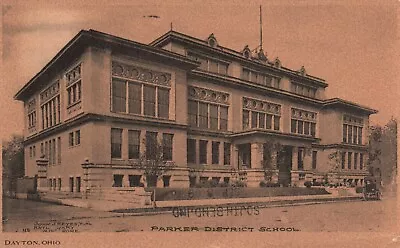 Postcard OH Parker District School Dayton Ohio Posted Vintage PC G8515 • $4