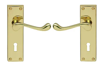 £11.45 • Buy Carlisle Brass Door Handles Victorian Scroll Lever Latch Bathroom Lever Lock