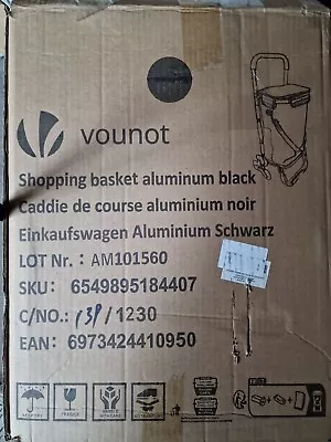 VOUNOT Folding Shopping Trolley On 6 Wheels Aluminium Lightweight  Ex Display  • £47