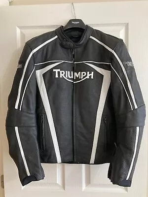 Triumph Armored Motorcycle Jacket! Leather - Size 44/54 • $110