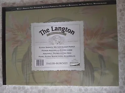 Daler Rowney Langton Watercolor Pad 14 X10    140lb 12 Sheets Hot Press • £15.95