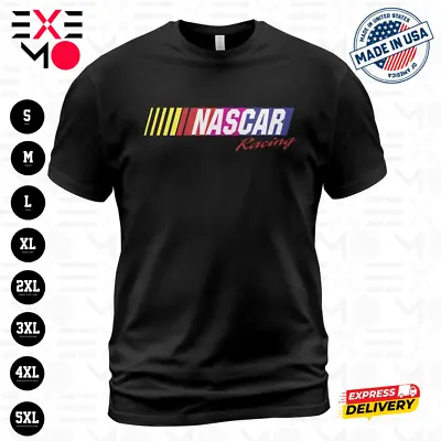 NASCAR Racing Logo Men's Black T-Shirt Size S-5XL • $18.99