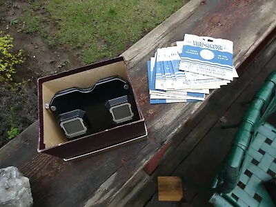 1949 Sawyer's View Master W/ Box Brochure And 12 Scenic Reels • $15.50