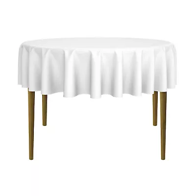 10 Pack Round Wedding Banquet Polyester Fabric Tablecloths • $90.99