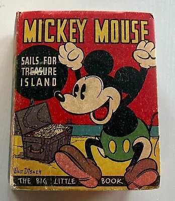 Disney's Mickey Mouse Sails For Treasure Island Big Little Book #750 Fine  • $55