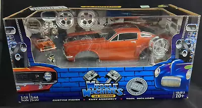 1/18 & 1/64 Diecast Muscle Machines  Build It  Kit  1966 Mustang Orange • $20.50