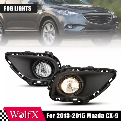 For 2013 2014 2015 Mazda CX-9 Fog Lights Clear Bumper Driving Lamps Wiring Kit • $49.99