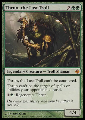 Mtg Thrun The Last Troll - Poor/very Ruined Last Troll - Mbs - Magic • $3.19