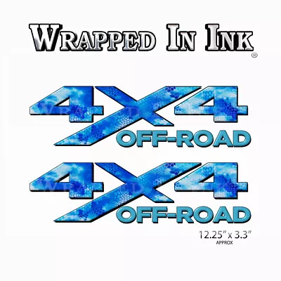 4X4 OFF ROAD Chameleon Camo Blue Decals Bedside Truck Sticker - 2 Pack AM53OR4 • $13.99