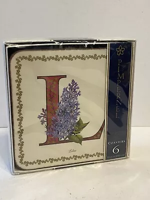 NEW / SEALED Vtg Pimpernel Coasters Monogram Letter “L” - Set Of 6 • $9.99