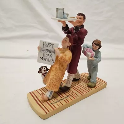 VTG Norman Rockwell Happy Berthday Dear Mother  American Family Figurine  1979 • $19.31