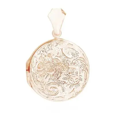 Vintage Inspiration Floral Passion Adorned 14K Rose Gold Plated Locket • $196.71