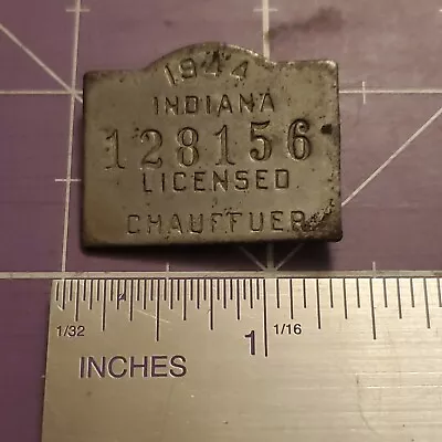 1944 Indiana Registered Chauffeur License Badge  • $14.99