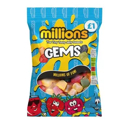 Millions Gems Bag 120g - From Giant Bradley's Sweet Shop • £1