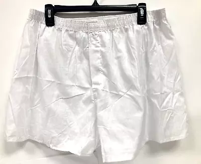 12 Pairs Of Cotton Plus Premium Activewear Men’s Size Large White Boxer Shorts • $24.95