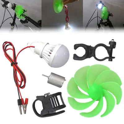 Micro Wind Turbine Motor Blade DIY Kit W/Bulb Power Alternative Energy Generator • $15.98