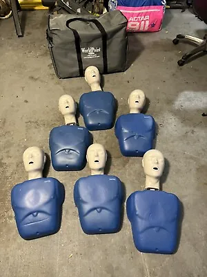 6 X PROMPT CPR AED Training Manikins ADULTS EMT Practice Dummy With  Carry Case • $469.99