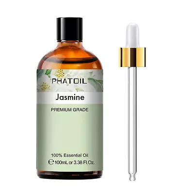 Jasmine Essential Oil Pure & Natural Aromatherapy Diffuser Essential Oils Skin • £24.99