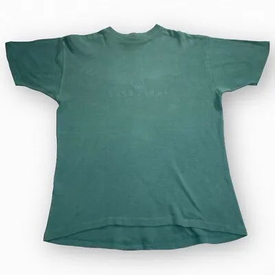 Vintage Fred Perry T-Shirt Green Medium (Fits L) Cotton Made In England Spellout • £25