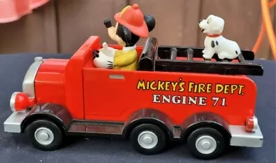 Mickey's Fire Dept Engine 71 Disney Fireman Mickey Mouse Truck Pull Back Frictio • $15.63