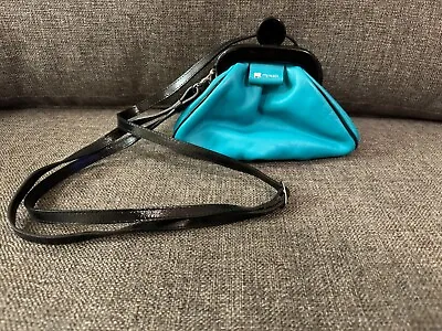 MyWalit Teal/Black Coin Purse Top Snap Crossbody • $23.50