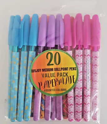 Paper Mate Ink Joy Medium Ballpoint Pens Assorted Colours Pack Of  20 Pens • £6.99