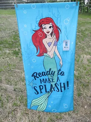 Disney’s  Little Mermaid Ariel Beach Towel 28  X 58  Ready To Make A Splash! New • $22