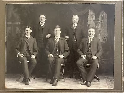 Antique Photo Six Happy Dapper Gentlemen In Suits Early 1900s • $15.95