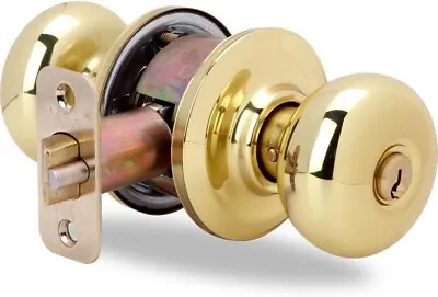 Yale Security D3406301 YH Collection Cambridge Knob  Polished Brass - Entry Lock • $29