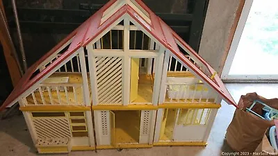 Vintage 70s A-Frame Barbie Dream House With Furniture • $400