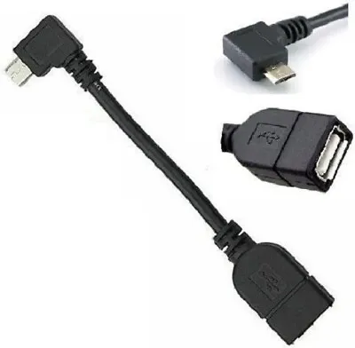 Right Angle Micro USB Adapter OTG Host Cable For Phone Tablet Pc Wholesale • £1.99