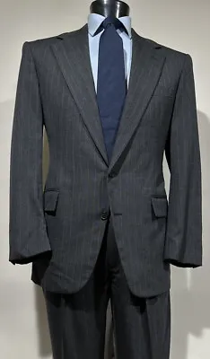 Vintage Polo Ralph Lauren Wool Gray Stripe Men’s Suit 42 R • $199.99