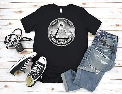 Illuminati Masons Secret World Short Sleeve Black/White Men T Shirt T1309 • £9.92