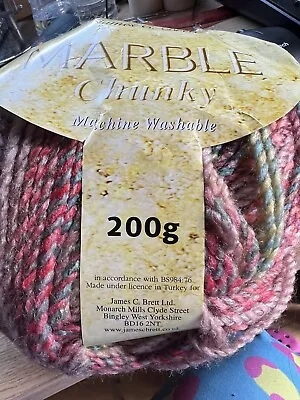 James C Brett MARBLE CHUNKY 200g Knitting Wool MC45 • £4.99