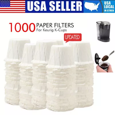 100 1000 Disposable Paper Filters Reusable K Cups Replacement For White • $10.67