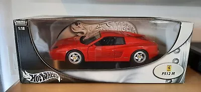 1/18 1:18 Metal Hot Wheels Ferrari F512 M Red Brand New Sealed • $100