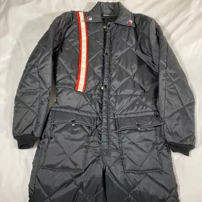 Vintage Womens Snow Suit Snowmobile Ski Ice Fish Quilted Suit • $50