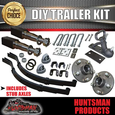 $210 • Buy Diy Single Axle Trailer Kit. 1000kg Rated. Stub Axles. Sg Cast Hubs!! Boat