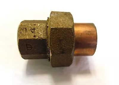 3/4 Inch Cast Brass Or Bronze To Copper Union Fitting Sweat Solder • $9.95