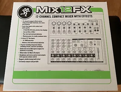 Mackie Mix12FX Analog Mixer Factory Sealed • $139.99