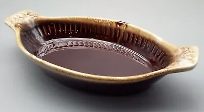 Vintage McCoy Brown Drip Au GRATIN Casserole Dish 7033 FREE SHIP! • $19.99