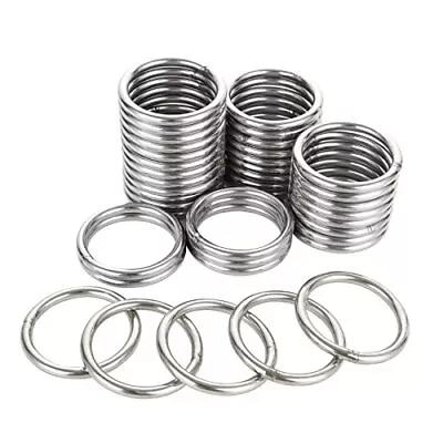 40 PCS 2 Inch Welded O Ring 304 Stainless Steel Rings Seamless Metal O Ring S... • $31.24