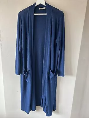 Indigo M&S Long Blue Marl Cardigan Size Large  • £7.99