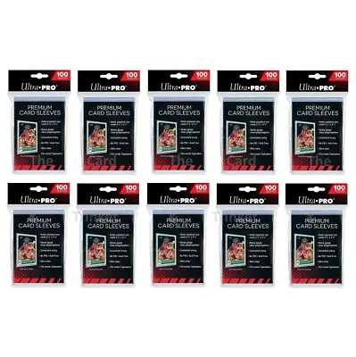 1000 Ultra PRO Premium Soft Sleeves Card Protectors Standard 10x 100ct 66 X 94mm • $51