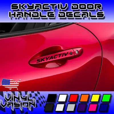 4x Skyactiv Door Handle Decal Sticker Mazda 3 Mazda 6 CX-5 Miata Roadster • $12.49