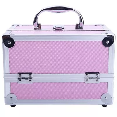 SM-2176 Aluminum Makeup Train Case Jewelry Box Cosmetic Organizer With Mirror 9  • $24.46