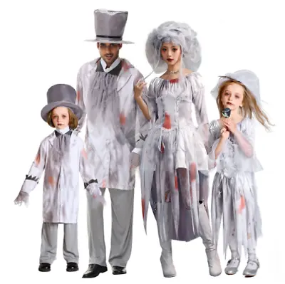 Halloween Costume Horror Vampire Bride Makeup Ball Cosplay Zombie Set FancyWear • £22.79