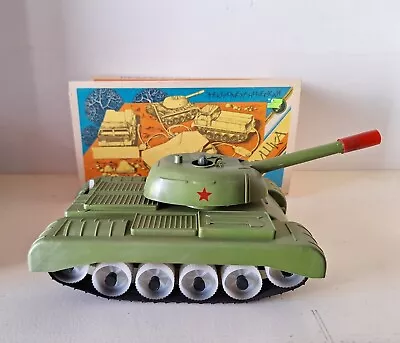 Vintage Russian Battery Operated Military Toy Tank NIB • $9.99